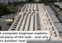 Amazon Web Services, hosted in data centers like this one in Virginia, supports thousands of websites, apps and online services – but not during its recent DNS outage. Nathan Howard/Getty Images